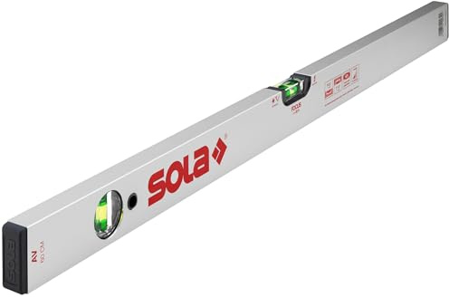SOLA AV Wasserwaage 60cm - Präzise Wasserwaage für Profis, Patentierte SOLA-FOCUS Libellen, Bessere Ablesbarkeit bei Dämmerlicht, Robustes Aluminiumprofil, 30 Jahre Dichtheitsgarantie