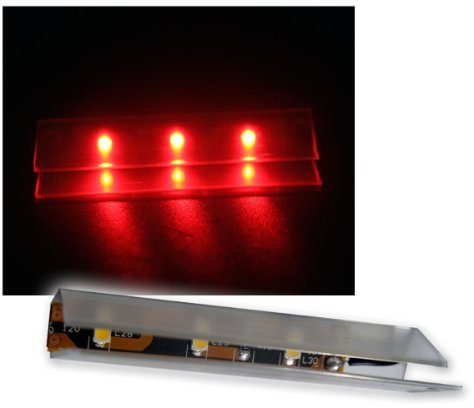 world-trading-net - 4er SET LED Glasbodenbeleuchtung 66mm, rot