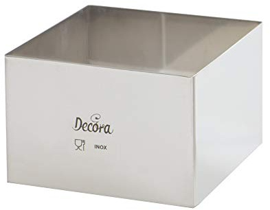 Decora 0063787 Cadre Carré Acier Inoxydable 20 x 20 x 6 cm, Argent