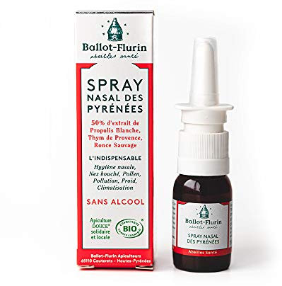 Ballot Flurin - Spray Nasal - Nez bouché adulte et enfant - Hygiène Nasale - Propolis & plantes bio - Pollution - Pollen - Fabriqué en France - certifié Cosmébio - 15 ml