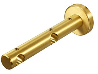 iso-design Messing Matt Wandträger 2-läufig geschlossen für 12 mm Gardinenstangen