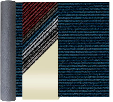 Primaflor Schmutzfangläufer Magnum | 100x200 cm | Blau | Meterware | 10,5 mm Höhe, Sauberlauf-Meterware mit Gel-Rücken, Zuschneidbare und robuster Schmutzfangmatte für Flur und Eingang