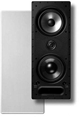 Polk Vanishing-serien 265-LS 3-vägs högtalare i väggen, dubbla 16,5 cm dynamiska balansdrivrutiner och 2,5 cm Ring-radiatordiskant, Polk PowerPort-teknik, roterande kamsystem för enkel installation,