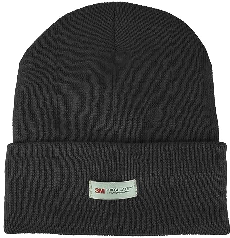 3M Thinsulate Skull Cap - Acrylic Knitted Thermal Beanie - Winter Hat for Men and Women 20-3M Black