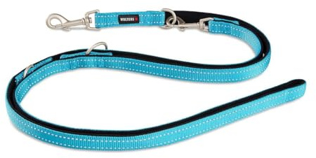 Wolters Führleine Soft & Safe reflektierend Gr.M 200cm x 15mm aqua/schwarz