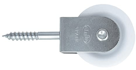 Amig - Steel Pulley with Plastic Roll for Clothes Airers ø 39 mm - Includes Fastening Coach Screw