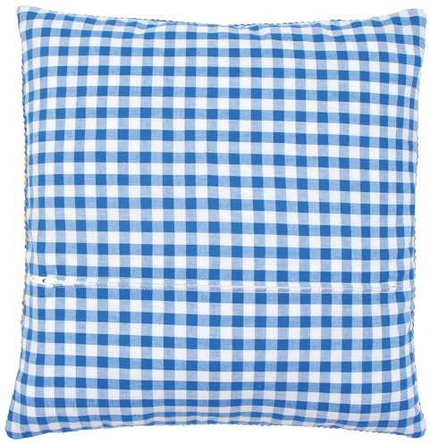 VERVACO Kissenrücken mit Reißverschluss BLAU Kissenrückseite Handarbeit Zubehör Basteln Erwachsene ca. 30 x 30 cm Nähen DIY Sticken Kreuzstich Kissenbezug Kreatives Handwerk Nähzubehör Stoff