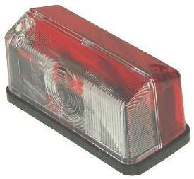 leisure MART Red/white outline marker light lamp for trailer (e) approved Pt no. LMX983