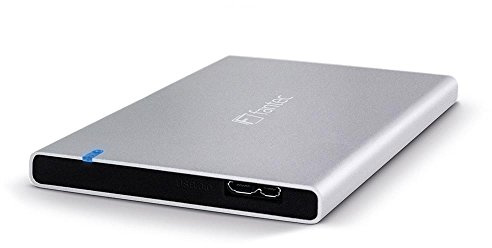 Fantec ALU7MMU3 Externes Festplattengehäuse (für 6, 35 cm (2, 5 Zoll) SATA Festplatte oder SSD, Unterstützt SATA III 6G Festplatten und Usap, USB 3.0 SuperSpeed Anschluss, Aluminium Gehäuse) Silber
