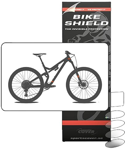 Bike Shield Cable Shield Frame Protection, Transparent Gloss
