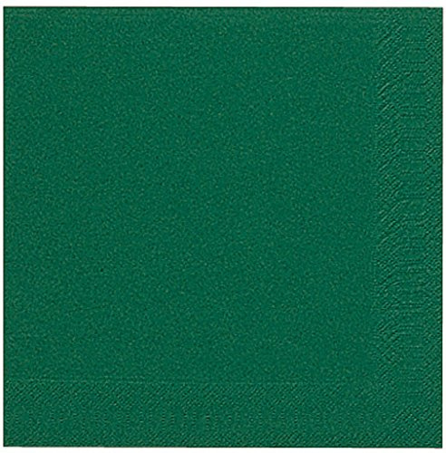 Duni Dinner-Servietten 3lagig Tissue Uni dunkelgrün, 40 x 40 cm, 20 Stück