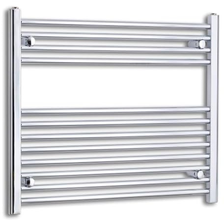 Companyblue Chrome Heated Towel Rail Radiator | Flat Ladder Bathroom Radiator | 700x800mm