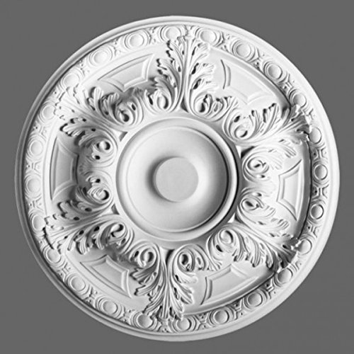 Casa Padrino Stuck Rosette 49 x 49 cm Deckenstuck Deckenrosette Stuckrosette Wandrosette Barock Jugendstil