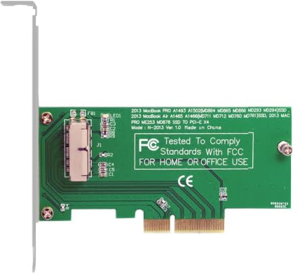 JSER PCI Express PCI-E auf 2013 2014 2015 Mac Pro Air 12+16Pin SSD AHCI NVME Konvertierungskarte für A1493 A1502 A1465 A1466