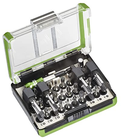 kwb Extreme Force Bit-Box – 28-tlg. inkl. schlagfeste Bits, Bit-Halter und 44652 Zoll Steckschlüssel-Adapter