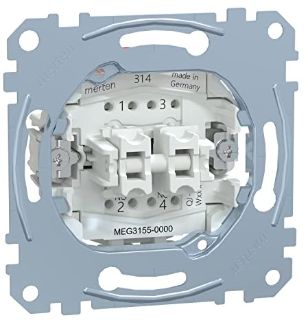 Schneider Electric Merten Doppeltaster-Einsatz, MEG3155-0000 | Unterputz, Steckklemmen, 1-polig, 10A, AC, 250V