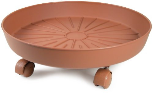 EURO 3 PLAST Plato de Terracota con Ruedas Cm 28 Muebles de Exterior, Multicolor, One Size