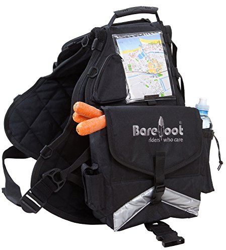 Pferderucksack Barefoot Walk-My-Horse – 9 Fächer, wasserabweisend, mit Reflektoren & V-Gurt – Für Spaziergänge mit Pony, Pferd oder Esel