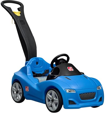 Step2 Whisper Ride Cruiser Walking car in blue | Pushchair/Walking car with handlebar | For children from 1.5 years old