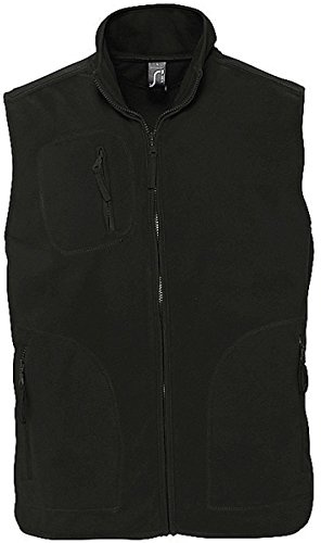 Sol’S Norway - Gilet Polaire Mixte sans Manche - Col Montant doublé - Anti-bouloche - Noir - 5XL
