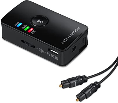 Transmetteur-émetteur HomeSpot ® audio stéréo dual music stream - Avec bluetooth - Sans Fil - Reconnexion automatique - aptX - Entrée optique S/PDIF - Numérique Dual Bluetooth Transmitter (S/Pdif Optischer Eingang - Digital)