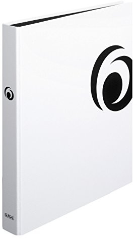 herlitz Ordner maX.file Fresh Colour, A4, 25 mm Füllhöhe, Weiß, 2 Ring-Kombi-Mechanik, mit schützender Glanzfolie