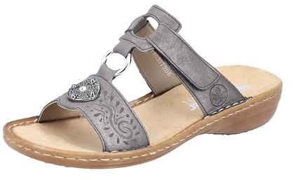 Rieker 608K1 damsandaletter, GRÅ, 36 EU