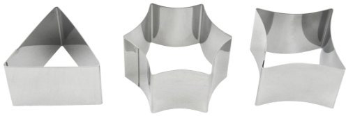 LARES Dessertform/Dessertringe aus Edelstahl - Form: Dreieck - Ø ca. 6 cm, Höhe: 4,5cm - Made in Germany