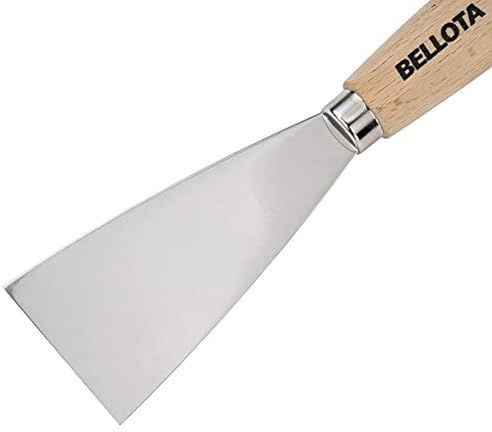 Bellota 5893-100 Spachtel, Edelstahl, Holzgriff, 100 mm