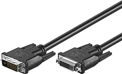 Goobay 50855 Câble de Rallonge DVI-D Full HD Dual Link, Nickelé, 2m Longueur