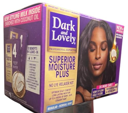 Dark and Lovely Oscuro y Lovely humedad Plus no Lye Relaxer normal