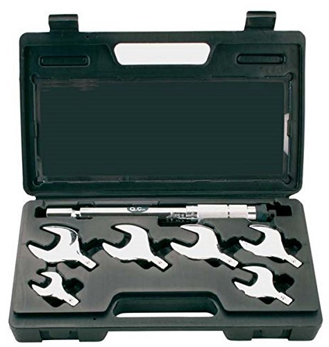 Clé réglable de 10 à 75Nm et 6 têtes à fourches plates 17, 22, 24, 26, 27 et 29mm Réf. 633 A
