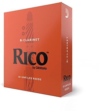 Rico Organic Bb Klarinettenblätter, Stärke 1.5, 10er Pack | Rico Organic Blätter bieten leichte Ansprache, warmen Klang und zuverlässige Leistung.