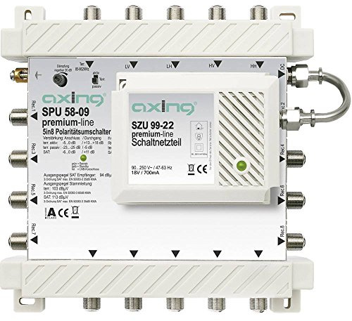Axing SPU 58-09 SAT-Multischalter (Premium Line, erweiterbar aktiv Quad-tauglich, 5x8)