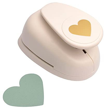 Vaessen Creative Craft Paper Punch - Heart - 4,1 x 4,9 cm - Circle Cutter for Crafting and Card Making