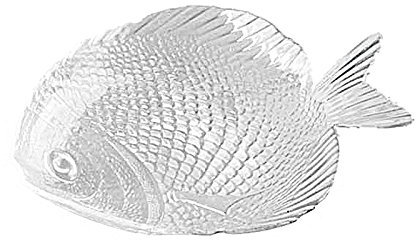 Pasabahce 10256 Marine Fisch Snackplatte, Glas, transparent, 1 Stück