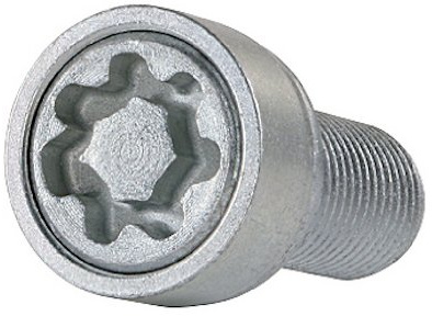 Farad 1-I/E Star Lock 1CH. Starlock Antifurto Ruote per Autovetture con Serraggio a Bullone, 4 con 1 Chiave