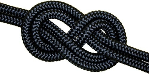 Handelsminister.com 10mm Leine PES-Seil Festmacher 1850kg 10m schwarz Polyester geflochten Tau Tauwerk Schot Reepschnur Flechtleine