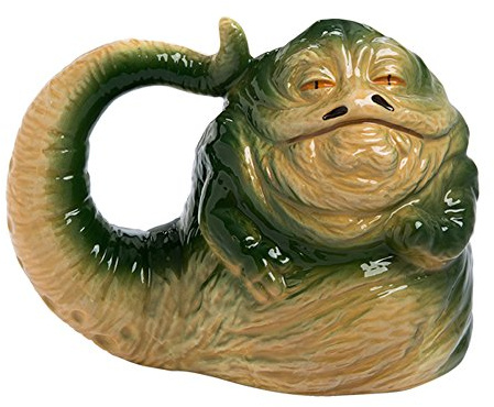 Vandor 55695 Star Wars Jabba the Hutt Shaped Ceramic Soup Coffee Mug, 20 oz, Multicolor