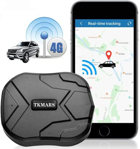 TKMARS TK905 4G GPS Tracker APP Compatible iOS Android sans Abonnement,Étanche Traceur GPS Voiture Antivol Suivi en Temps Réel, Aucune Restriction Geolocalisation, Alerte de Mouvement, Historique