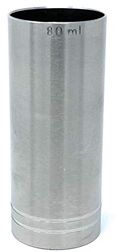 MAK Messbecher Cocktail 80 ml Edelstahl Barmaß Jigger 8cl Dosierer Alkohol Zertifikat Bar