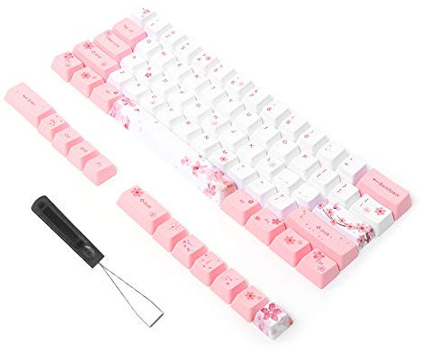 Dpofirs 73 Universelle Tastenkappen mit niedlichem Muster für mechanische Computertastatur, PBT Custom Design Sublimation Keycaps Kit für Gaming-Tastatur, für Freunde(6064