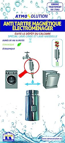 Atmos Anticalcare, Anti tartaro Magnetico, Speciale elettrodomestico, Products 1533, Dispositivo Progettato per Evitare la Formazione di Tubi di Lavatrice o lavastoviglie, Grigio Metallizzato