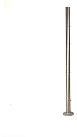 Poteau de départ taraudé pour montage cable traversant et verre INOX 316