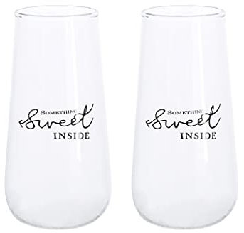 Nff Water Glass, Lead Free Clear Highball Glass Set Of 2 Letter Printed Drinking Glass For Water, Milk, Juice, Coffee And Tea, 500ML (Color : A black letters, Size : 550ML)