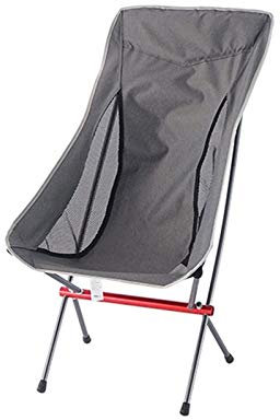 TRENTSNOOK Exquisiter Campinghocker Außen Multifunktionale Klapphocker Rücken Fischen-Stuhl Aluminium Freizeitmöbel Reise Picknick Camping (Color : Dark Gray)