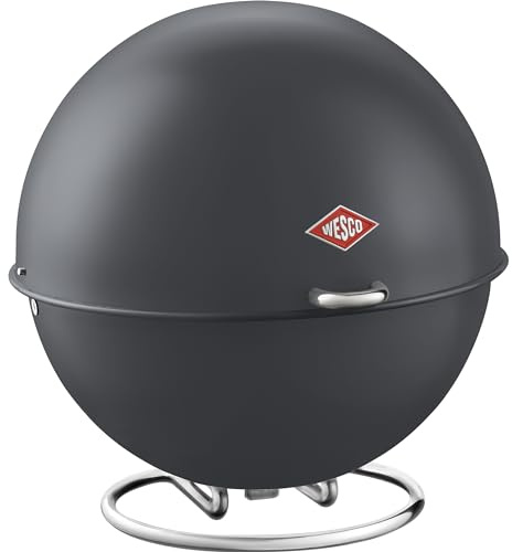 WESCO LOFT 223101 SUPERBALL Classic Retro Brotbox Brotkasten Vorratsdose, Farben:Graphit Matt