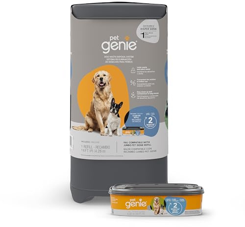 Pet Genie Eimer | Hundekot-Entsorgungssystem zur Geruchskontrolle | inkl. 1 quadratischem Nachfüllbeutel