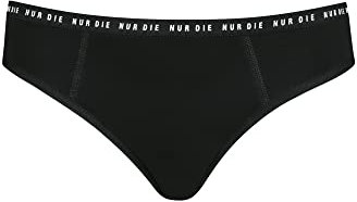 NUR DIE Periodenunterwäsche Alles Geregelt Slip Unterhose Normale Blutung Bio-Baumwolle waschbar & saugfähig Menstruationsunterwäsche - schwarz - Größe 40-42