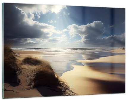 Quadri Moderni su Vetro 120x80 cm Stampe da Parete Paesaggi Marino - 5800